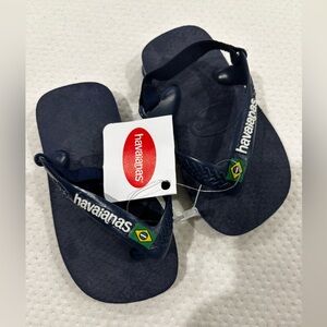 Havaianas flip flops for baby with Brazilian Flag